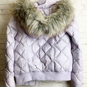 Juicy Couture winter Lavanda color jacket with fur